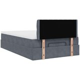 vidaXL Otomanski posteljni okvir z vzmetnico siv 120x200 cm žamet | Shoptok.si