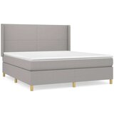  Box spring postelja z vzmetnico svetlo siva 160x200 cm žamet, (20846713) | Shoptok.si