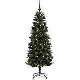  Umjetno božićno drvce s kuglicama 210 cm 300 LED lampica - 210 cm s LED-ima i crnim lopticama Zelena | shoptok.hr