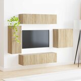  Set zidnog ormarića za TV Zidne 6 pcs Sonoma hrast | shoptok.hr