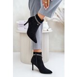 VINCEZA High Heel Boots With Decorative Strap Eco Suede | shoptok.hr