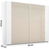 Modern Living Omara Z Drsnimi Vrati Artemis, Bela, Barva Šampanjca | Shoptok.si