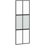  Klizna vrata crna 76x205 cm od kaljenog stakla i aluminija | shoptok.hr