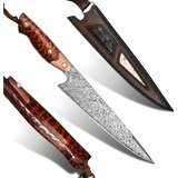  Damaskasti kuhinjski nož HARAHU TA-26677 - Smeđa KP26677 | shoptok.hr
