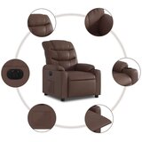  Električni naslonjač od umjetne kože smeđi | shoptok.hr