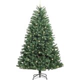 vidaXL Umetno Zložljivo Božično Drevo Zelena 270 cm PVC in kovina | Shoptok.si