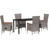  Vrtni set za objed 5 kom. Siva Čelik s prahom premazan | shoptok.hr
