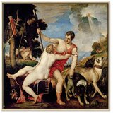  Slika - Titian – Venus and Adonis 80x80 U prirodnom drvenom okviru | shoptok.hr