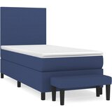  Krevet s oprugama i madracem plavi 80x200 cm od tkanine | shoptok.hr