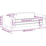 vidaXL Otroški kavč s stolčkom za noge moder 100x50x30 cm žamet | Shoptok.si