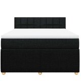 Krevet s oprugama i madracem crni 140x200 cm od tkanine | shoptok.hr