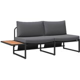  Vrtni kauč s jastukom Antracit 200,5 x 70 x 85,5 cm Čelik | shoptok.hr