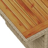  9-delna vrtna sofa garnitura s blazinami Bež Poli ratan | Shoptok.si