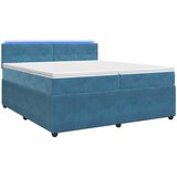  Boxspring krevet s madracem Plava 200 x 200 cm Baršun | shoptok.hr