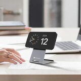 forcell F-ENERGY Flip Charge Qi2 15W brezžični polnilnik, združljiv z MagSafe, srebrn | Shoptok.si