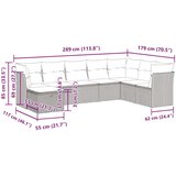  Vrtna sedežna garnitura 8-delna z blazinami črn poli ratan, (22048336) | Shoptok.si