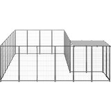 vidaXL kavez za pse crni 10,89 m² čelični | shoptok.hr