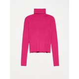 Dilvin 10225 Turtleneck Sweater-fuchsia Cene
