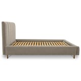 Scandic Bež oblazinjena zakonska postelja s prostorom za shranjevanje z letvenim dnom 180x200 cm Zee – | Shoptok.si