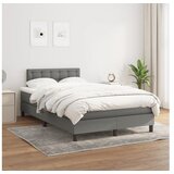  Krevet s oprugama i madracem tamnosivi 120 x 200 cm od tkanine | shoptok.hr