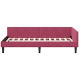vidaXL Krevetni okvir sa kutnim dizajnom boja crnog vina 100 x 200 cm | shoptok.hr