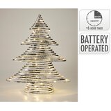  LED Božićna dekoracija 60xLED/3xAA 60 cm topla bela jelka/srebrna | Eponuda.com