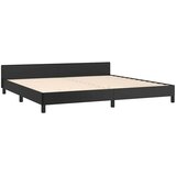  Okvir kreveta s uzglavljem bez madraca crni 200x200 cm | shoptok.hr
