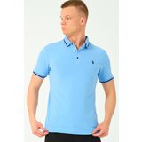 Dewberry T8586 MEN'S POLO NECK T-SHIRT-LIGHT BLUE-2 | Shoptok.si
