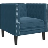  Fotelja Chesterfield plava baršunasta | shoptok.hr
