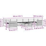 Set vanjskih sofa 8 kom. Bijela i krem Čvrsto drvo akacije | Shoptok.si
