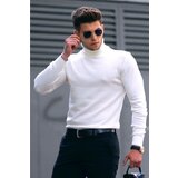 Madmext Sweater - White - Fitted Cene