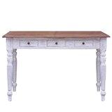  Pisalna miza s predali bela 117x57x75 cm trden predelan les, (20787498) | Shoptok.si