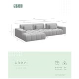 Ghado Plava kutna garnitura (s lijevim kutom/s ležaljkom) Chevi – | shoptok.hr