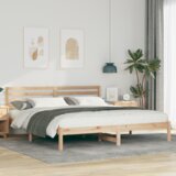 vidaXL Konstrukcija postelje Rjava 180 x 200 cm Masivno borovo les | Shoptok.si