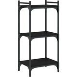  Regal za knjige s 3 razine crni 40x30x86 cm konstruirano drvo | shoptok.hr