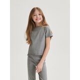 Reserved Girls` t-shirt - svetlo siva Cene