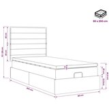 Podesivi krevet s madracem Krem 80 x 200 cm Tkanina - Krem 80 x 200 cm Dizajn linija | shoptok.hr
