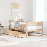 vidaXL Posteljni okvir brez vzmetnice 90x190 cm trdna borovina | Shoptok.si