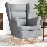 vidaXL Gugalni stol svetlo siva 74x90x102 cm Tkanina | Shoptok.si