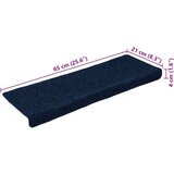 vidaXL Samoljepljivi otirači za stepenice 30 kom tamnoplave 65x21x4 cm | shoptok.hr