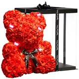 springos Rose Bear Plišasti medvedek v darilni škatli s pentljo Višina 36 cm Cool White LED Fairy, (21630248) | Shoptok.si