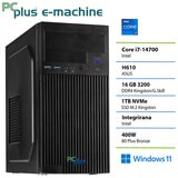 PCPLUS namizni računalnik e-machine i7-14700/16GB/SSD 1TB/Windows 11 Home/integrirana Intel Graphics | Shoptok.si