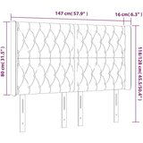  Posteljno vzglavje temno sivo 147x16x118/128 cm blago, (20735690) | Shoptok.si