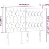  Uzglavlje tamnosivo 147 x 16 x 118/128 cm od tkanine | shoptok.hr