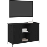 vidaXL TV ormarić Crni hrast 101x35x65 cm Konstruirano drvo i čelik | shoptok.hr