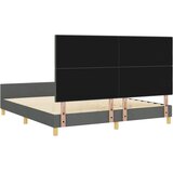  Krevetna konstrukcija Tamno siva 180 x 200 cm tkanina | shoptok.hr