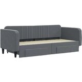 vidaXL Dnevni krevet na razvlačenje i ladice tamnosivi 90 x 200 cm | shoptok.hr