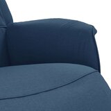  Naslanjač z naslonom za noge modro blago | Shoptok.si