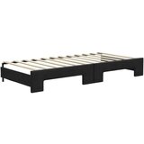 vidaXL Izvlečna dnevna postelja s predali črna 100x200 cm blago | Shoptok.si