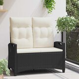  Vrtna klupa Crna i Krema 105 x 60 x 112 cm Čelik i poliester | Eponuda.com
